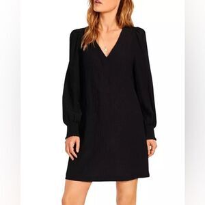 NEW BB DAKOTA Steve Madden Black Long Sleeve V-Neck Mini Dress Women Size XS